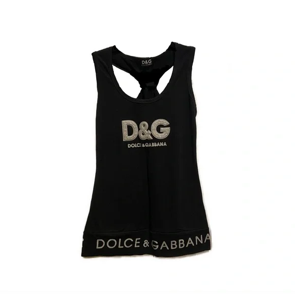 Dolce & Gabbana ブラックタンクトップ 38 Dolce & Gabbana ブラックタンクトップ 38 Two-way stretch